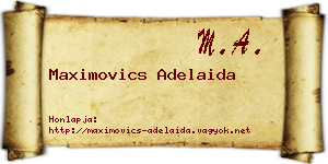 Maximovics Adelaida névjegykártya